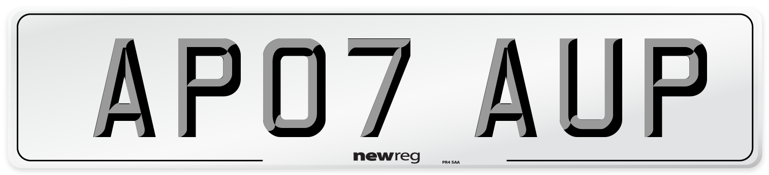 AP07 AUP Number Plate from New Reg